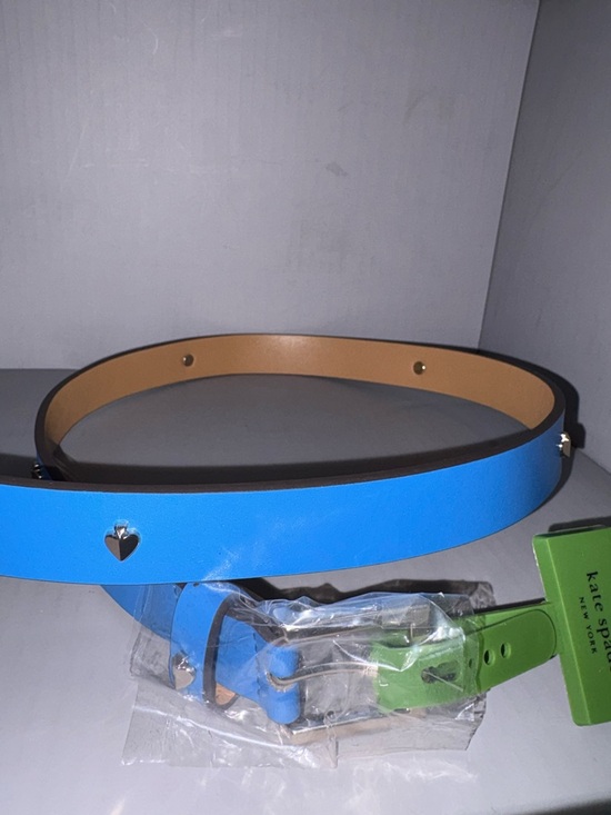 kate spade Accessories - Kate Spade New York Blue and Green Leather Heart Stud Belt medium